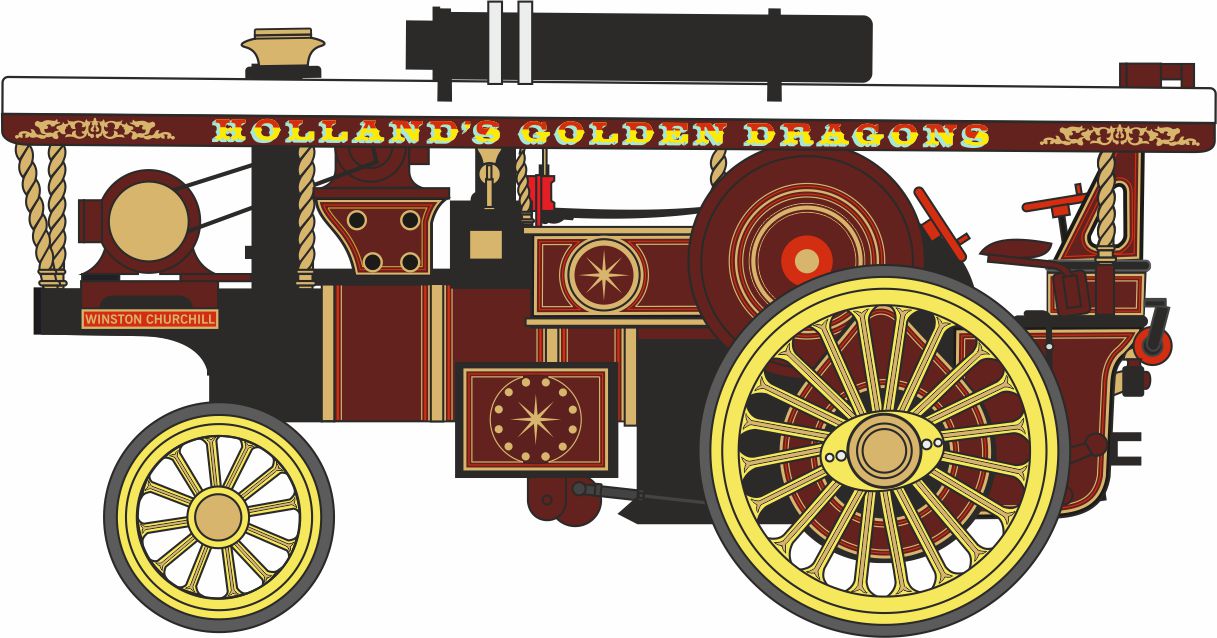 Oxford 76BUR007 Burrell Scenic Showmans Loco Winston Churchill 1/76 Scale (OO) *PRE ORDER £20.95*