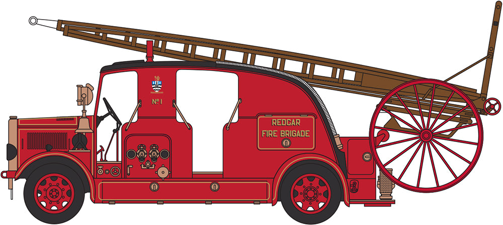 Oxford 76LC004 Leyland Cub FK7 Redcar Fire Brigade 1/76 Scale (OO) *PRE ORDER £21.95*