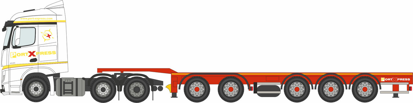 Oxford 76MB013 Mercedes Actros SSC D-Tec Combitrailer Port Express 1/76 Scale (OO) *PRE ORDER £27.85*