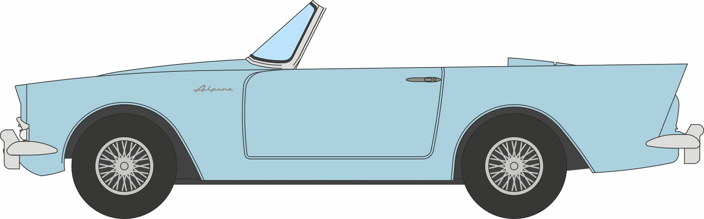 Oxford 76SA001 Sunbeam Alpine Series 2 (Open) Wedgewood Blue 1/76 Scale (OO) *PRE ORDER £9.95*