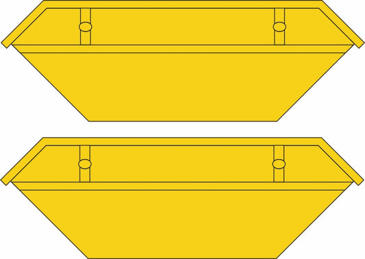 Oxford 76SK001 Skip Yellow 2 Pack 1/76 Scale (OO) *PRE ORDER £8.95*