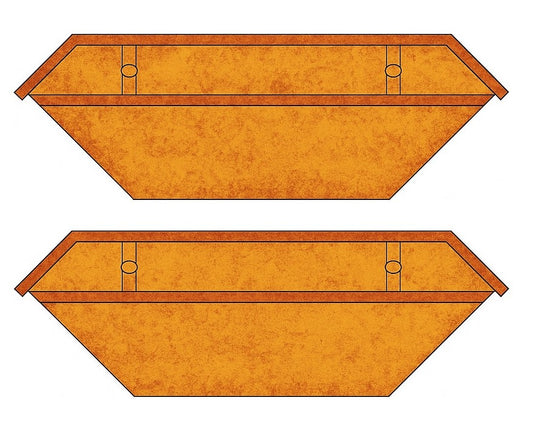 Oxford 76SK002 Skip Rusty Brown 2 Pack 1/76 Scale (OO) *PRE ORDER £8.95*