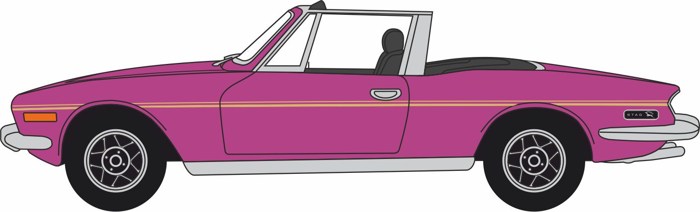 Oxford 76TS005 Triumph Stag Magenta 1/76 Scale (OO) *PRE ORDER £9.95*
