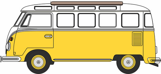 Oxford 76VWS014 VW T1 Samba Bus Yellow/White 1/76 Scale (OO) *PRE ORDER £9.95*