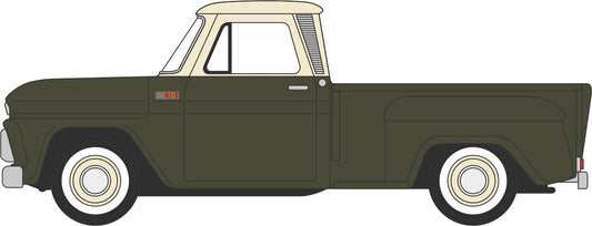 Oxford 87CP65008 1965 Chevrolet Stepside Pickup Dark Green/Ivory 1/87 Scale *PRE ORDER £10.95*