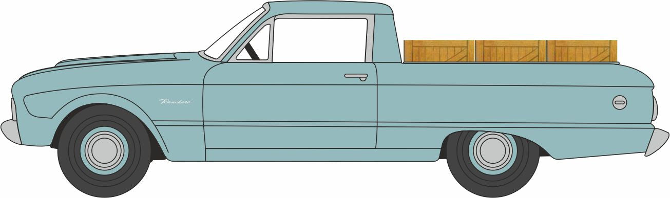 Oxford 87FA60002 1960 Ford Falcon Ranchero Meadowvale Green (Load) 1/87 Scale *PRE ORDER £10.95*