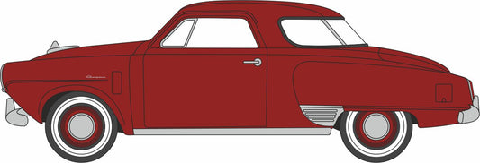Oxford 87SC50003 1950 Studebaker Champion Starlight Coupe Commanche Red 1/87 Scale *PRE ORDER £10.95*