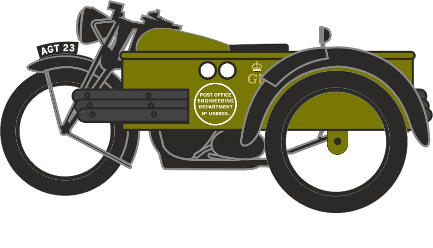Oxford NBSA004 Motorcycle/Sidecar Post Office Telephones 1/148 Scale (N) *PRE ORDER £7.45*