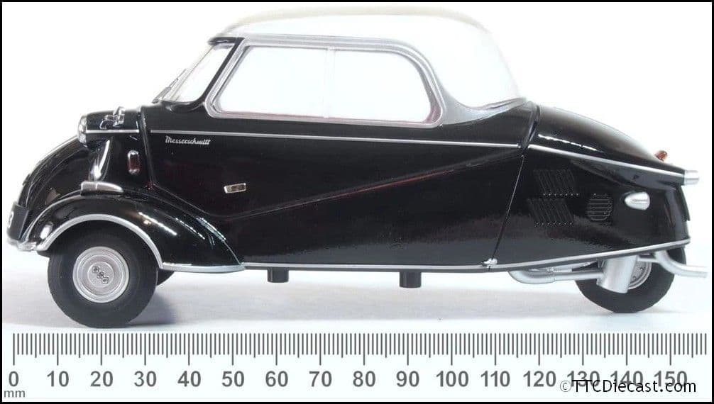Oxford 18MBC007 Messerschmitt KR200 Bubble Top Black 1:18 Scale