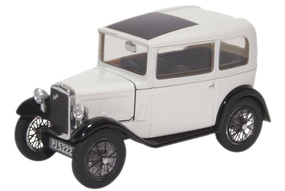 Oxford 43ASS006 Austin Seven RN Saloon Light Grey - 1/43 Scale