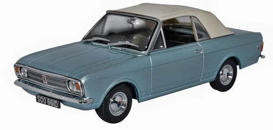 Oxford 43CCC001A Ford Cortina MkII Crayford Convertible Blu - 1/43 Scale