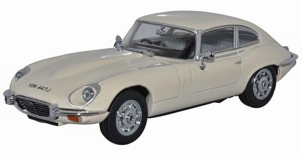 Oxford 43JAGV12006 Jaguar V12 E Type Coupe Old English White - 1/43 Scale