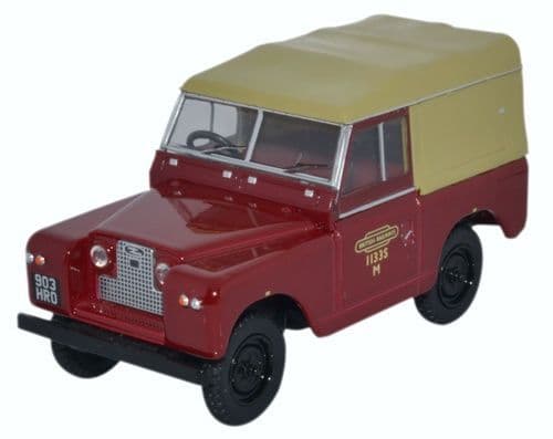 Oxford 43LR2S002 Land Rover S2 SWB Canvas - British Rail - 1/43 Scale *LAST FEW*
