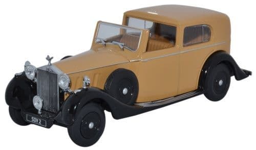 Oxford 43RRP3002 Rolls Royce Phantom 3 SdV HJ Mulliner Fawn - 1/43 Scale