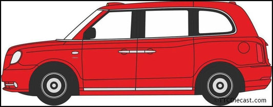 Oxford 43TX5002 LEVC TX Taxi Tupelo Red 1:43 Scale