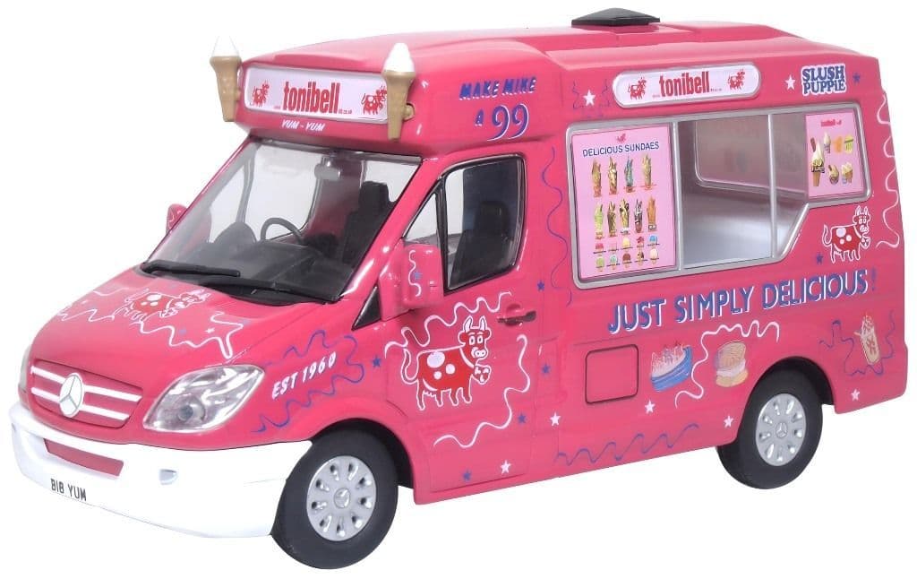 Oxford 43WM009 Mercedes Whitby Mondial Ice Cream Van 1:43 Scale