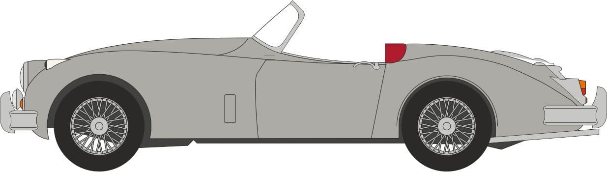 Oxford 43XK150010 Jaguar XK150 Roadster Mist Grey 1/43 Scale