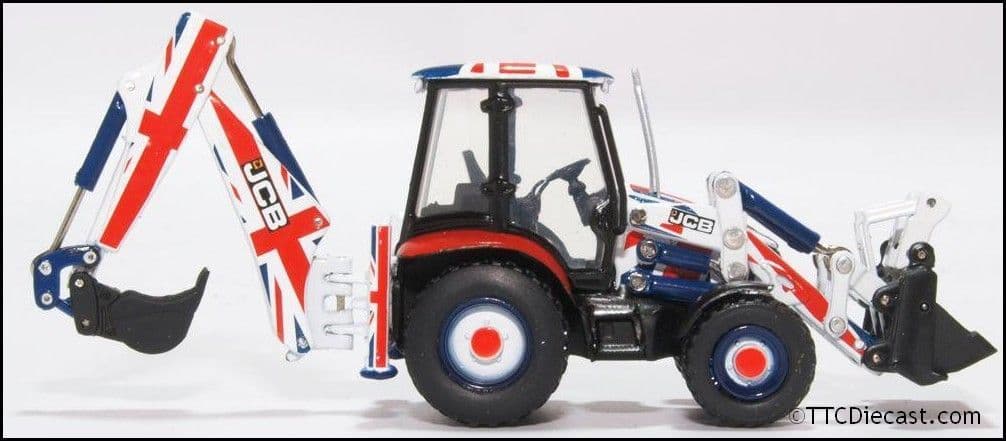 Oxford 763CX002 JCB 3CX Eco Backhoe Loader Union Jack live