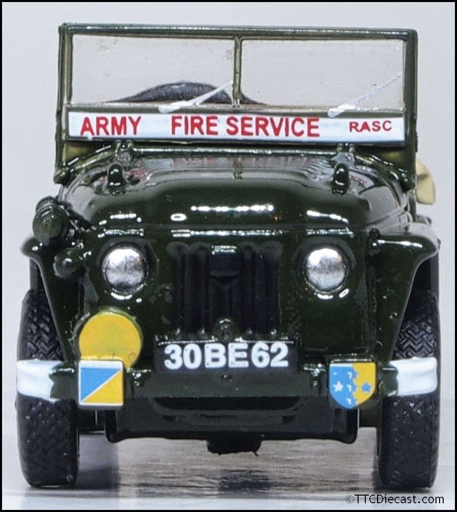 Oxford 76AC004 Austin Champ RASC Fire Service 1/76 Scale