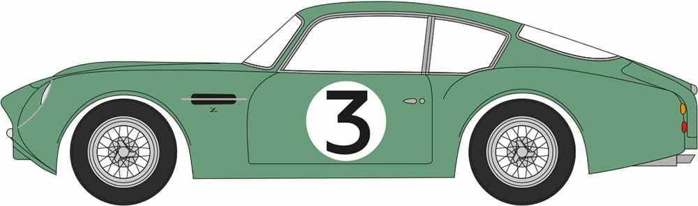 Oxford 76AMZ002 Aston Martin DB4GT Zagato 2 VEV Jim Clark Goodwood 1961