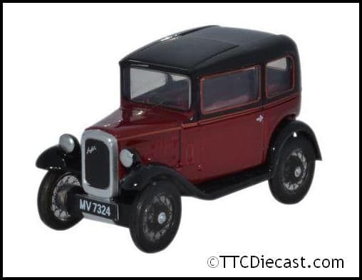 Oxford 76ASS003 Austin Seven RN Saloon - Maroon