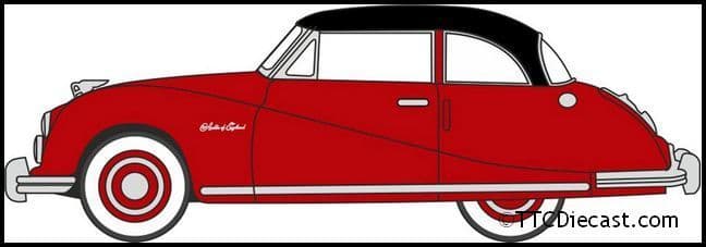 Oxford 76ATL005 Austin Atlantic Saloon Ensign Red
