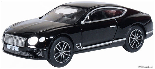 Oxford 76BCGT003 Bentley Continental GT Onyx Black, OO Gauge