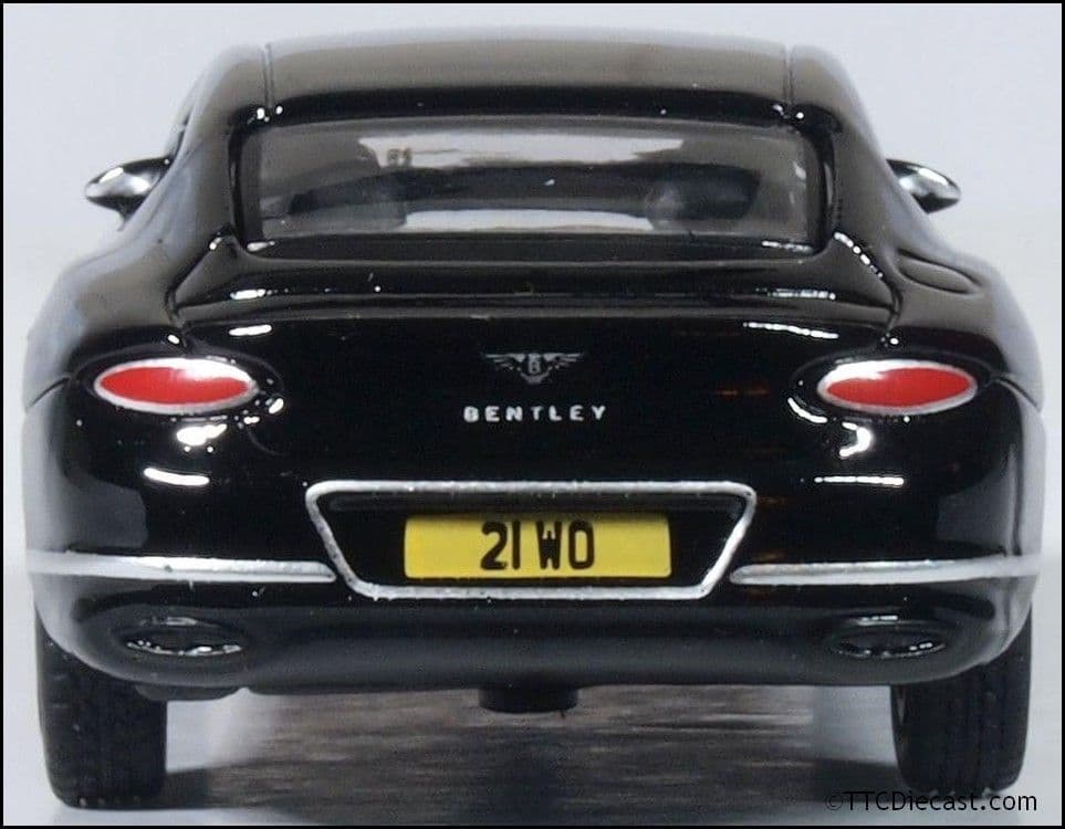 Oxford 76BCGT003 Bentley Continental GT Onyx Black, OO Gauge