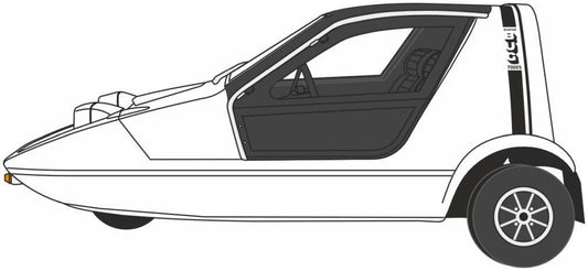 Oxford 76BUG002 Bond Bug White OO Gauge