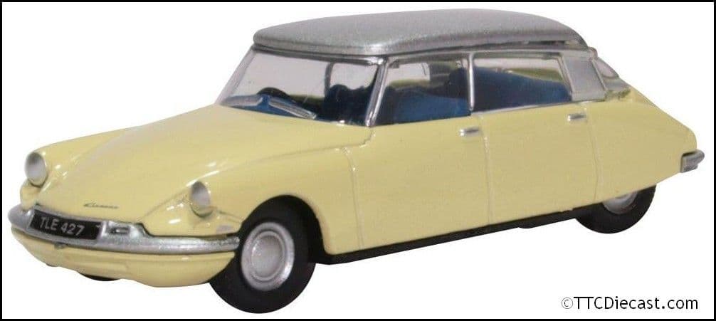 Oxford 76CDS006 Citroen DS19 Jonquil Yellow/Silver