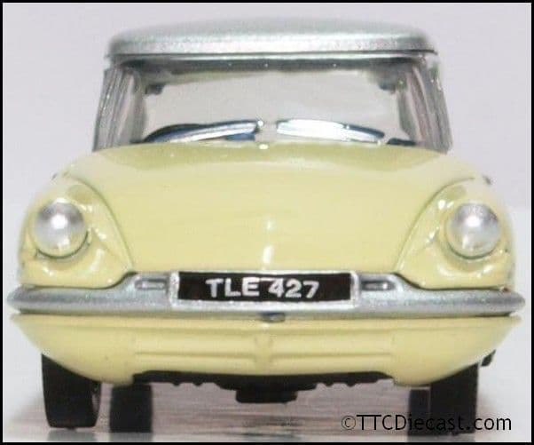 Oxford 76CDS006 Citroen DS19 Jonquil Yellow/Silver