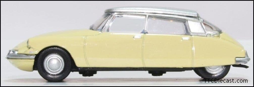 Oxford 76CDS006 Citroen DS19 Jonquil Yellow/Silver