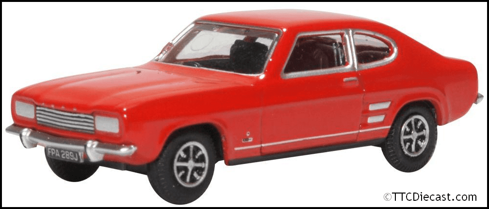 Oxford 76CP002 Ford Capri Mk1 Sunset Red - OO Gauge
