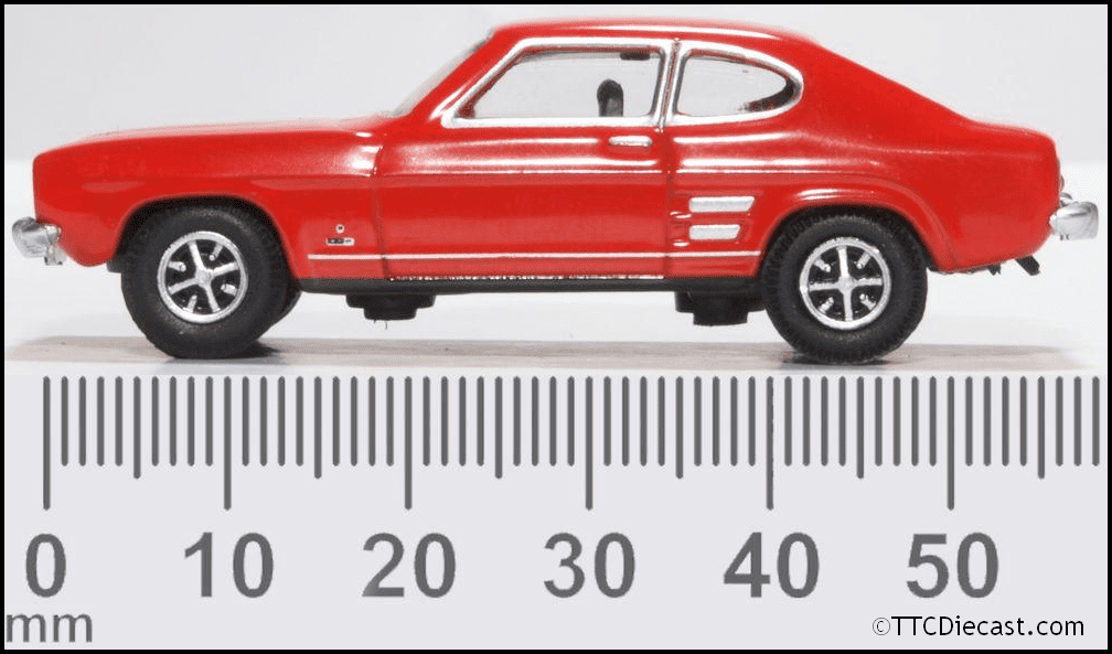 Oxford 76CP002 Ford Capri Mk1 Sunset Red - OO Gauge