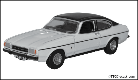 Oxford 76CPR003 Ford Capri Mk2 White - OO Gauge