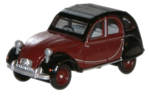 Oxford 76CT001 Citroen 2CV - Charleston Maroon/Black