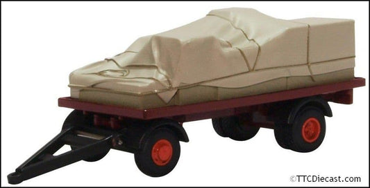 Oxford 76CTR002 Canvassed Trailer Maroon/Red