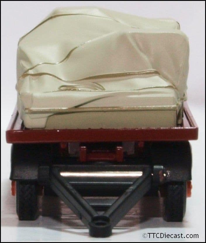 Oxford 76CTR002 Canvassed Trailer Maroon/Red