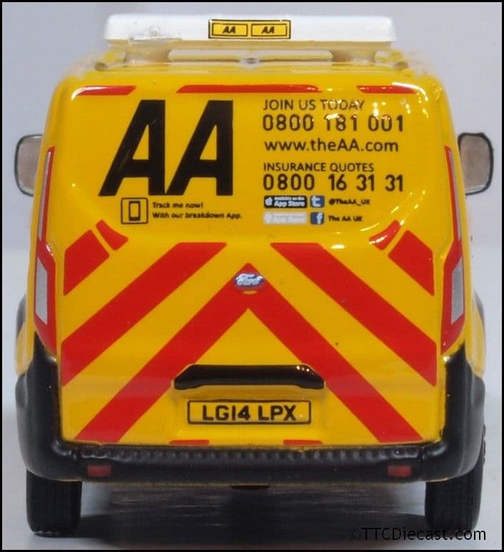 Oxford 76CUS001 Ford Transit Custom AA 1:76 Scale