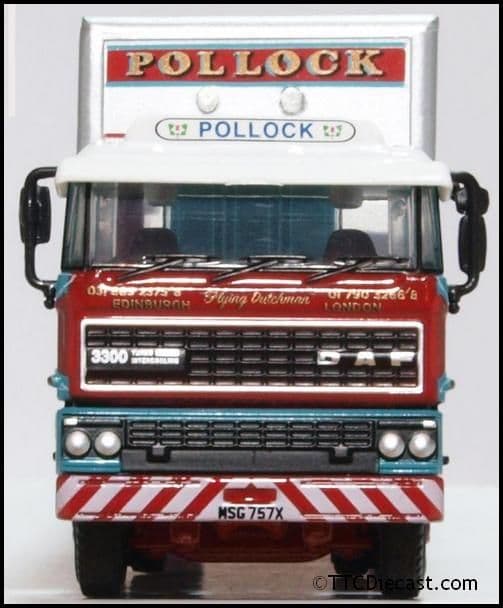 Oxford 76D28003 DAF 3300 Short Van Trailer Pollock