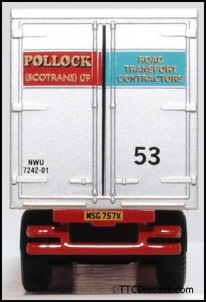 Oxford 76D28003 DAF 3300 Short Van Trailer Pollock