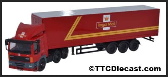 Oxford 76DAF001 DAF 85 40ft Box Trailer - Royal Mail