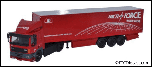 Oxford 76DAF002 DAF 85 2ax 40ft Box Trailer - Parcelforce