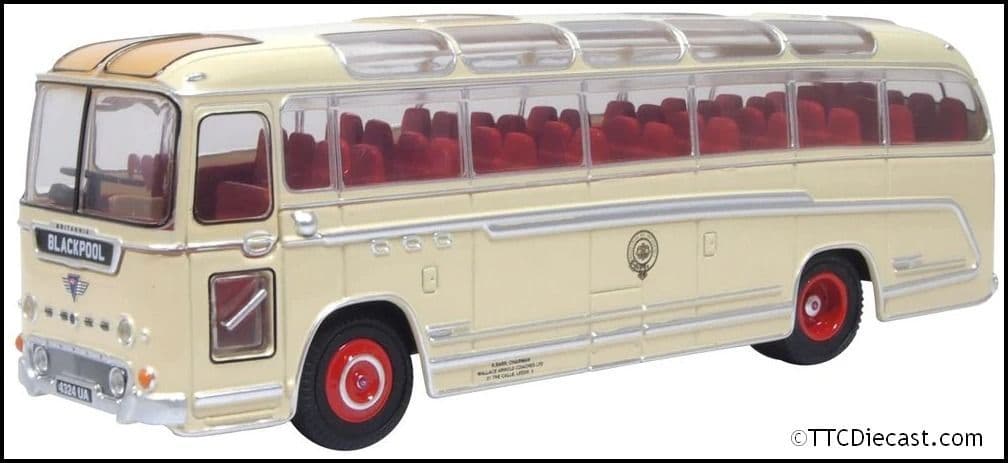 Oxford 76DB001 Duple Britannia Wallace Arnold 1:76 Scale