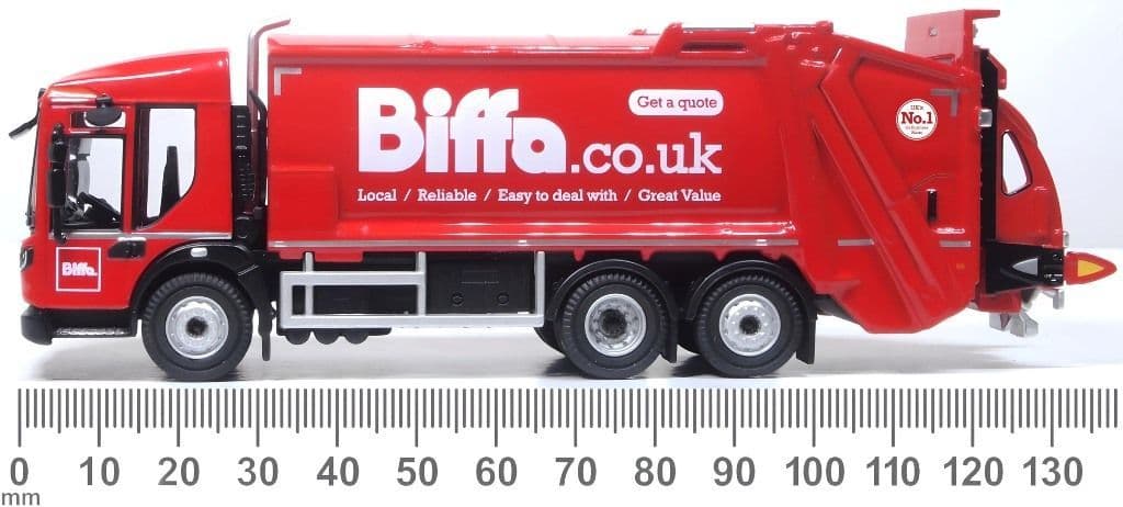 Oxford 76DE001 Biffa Dennis Eagle Olympus Refuse Truck - 1/76 Scale