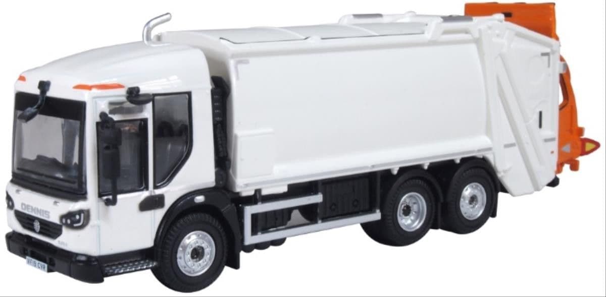Oxford 76DE003 Plain White Dennis Eagle Olympus Refuse Truck 1/76 Scale - PRE ORDER £28.75