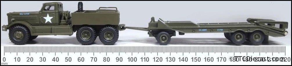 Oxford 76DT007 Diamond T Tank Transporter/Trailer US Army 1:76 Scale