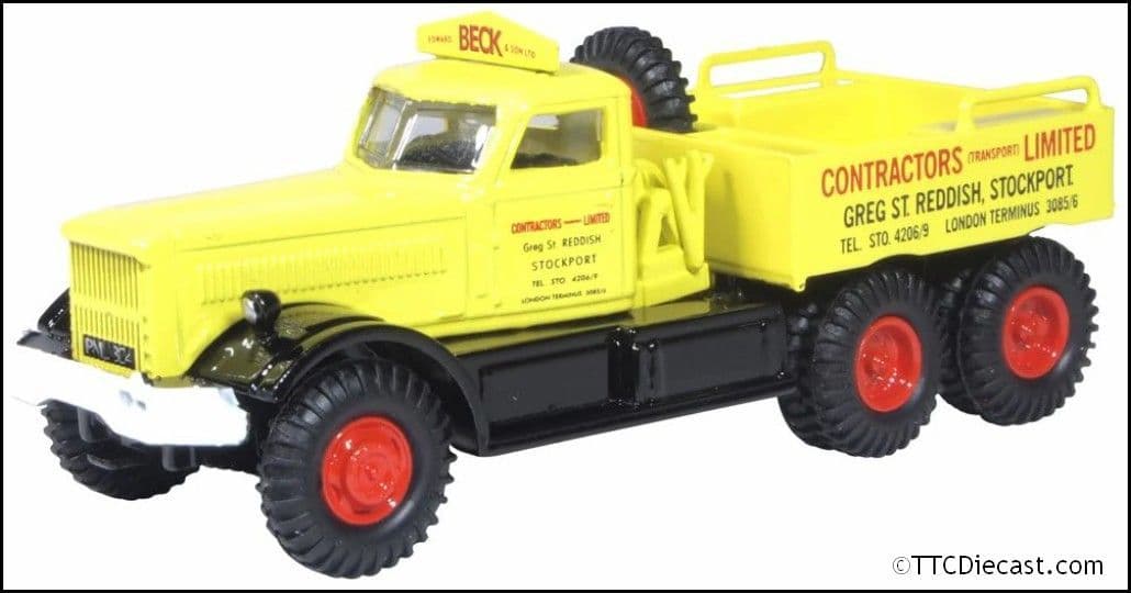 Oxford 76DT008 Diamond T Ballast Edward Beck 1/76 Scale