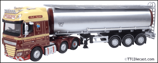 Oxford 76DXF006 DAF XF Euro 6 Cylindrical Tanker William Nicol 1/76 Scale