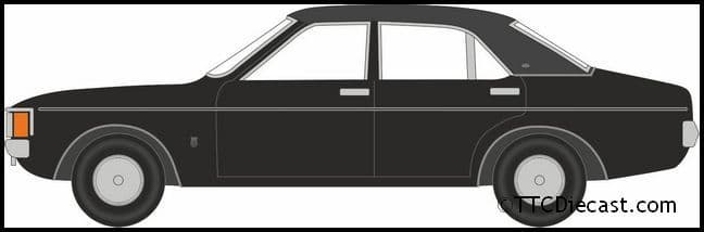 Oxford 76FC006 Ford Consul Granada Black